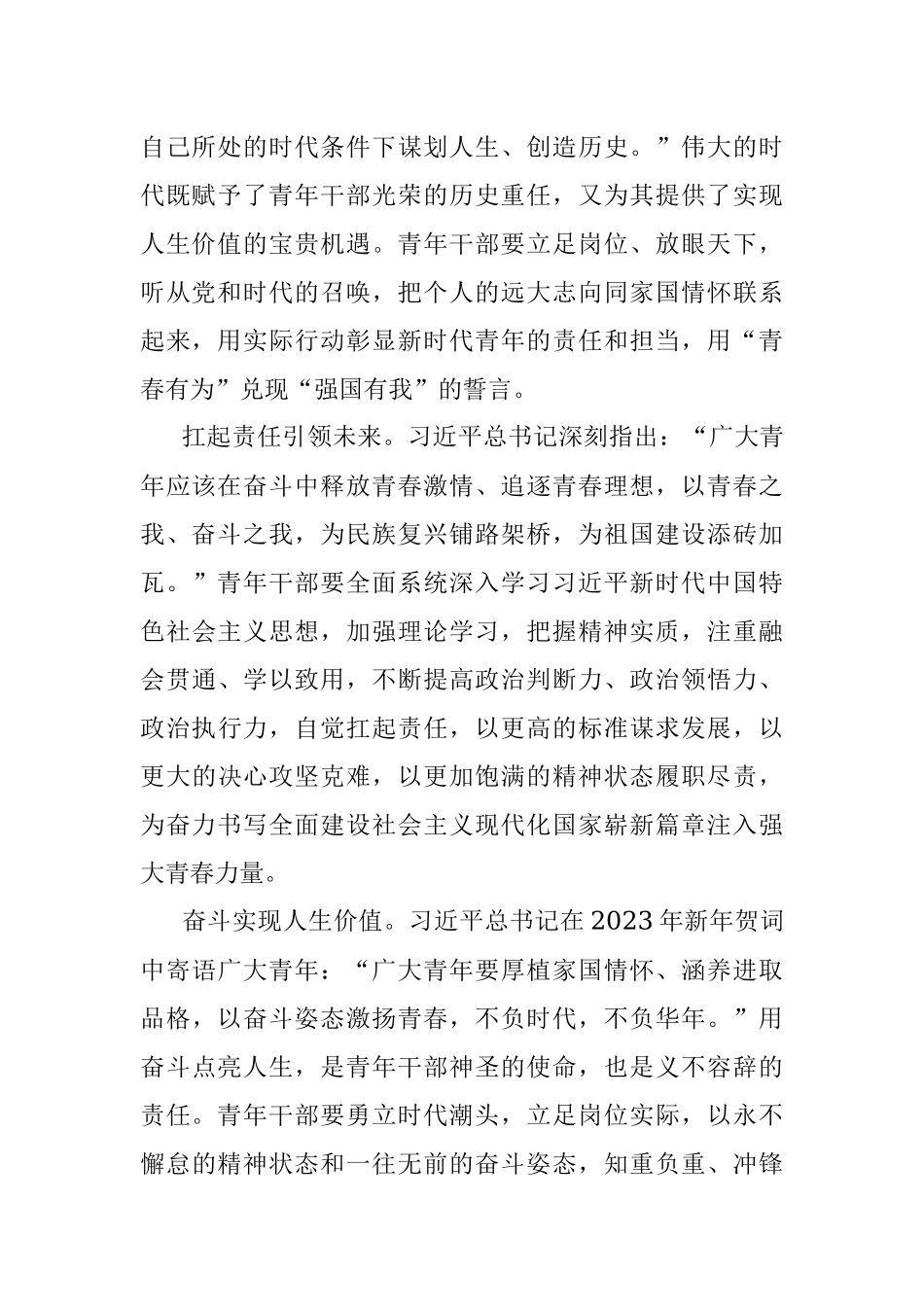 2023年树牢“愿担当”的责任意识促进新时代青年干部发展工作.docx_第2页