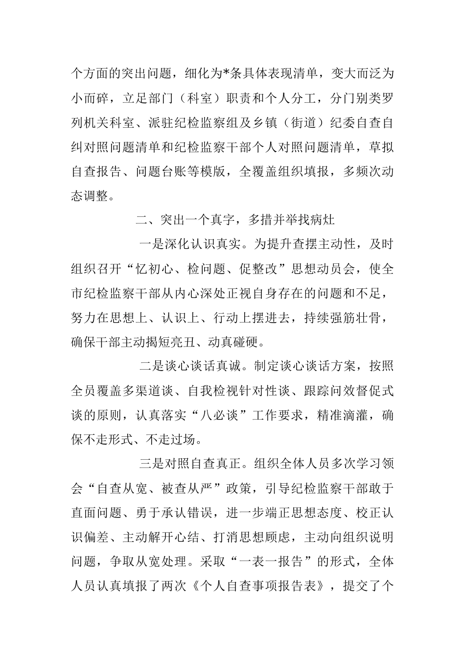 2023年XX市纪委监委纪检监察干部队伍检视整改经验总结材料.docx_第2页