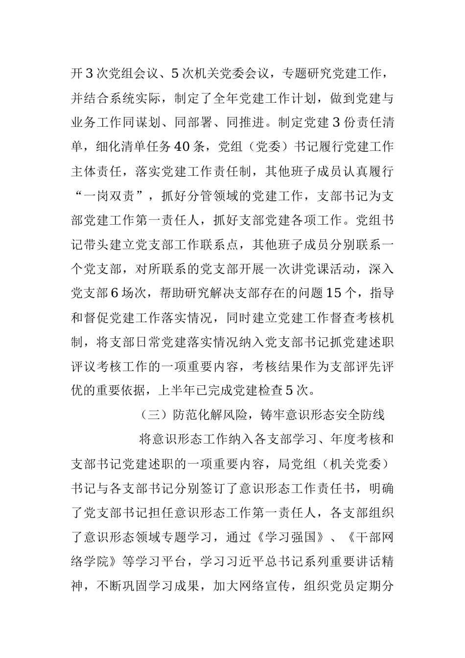 2023年市局上半年党建工作总结以及下半年工作计划_1.docx_第3页