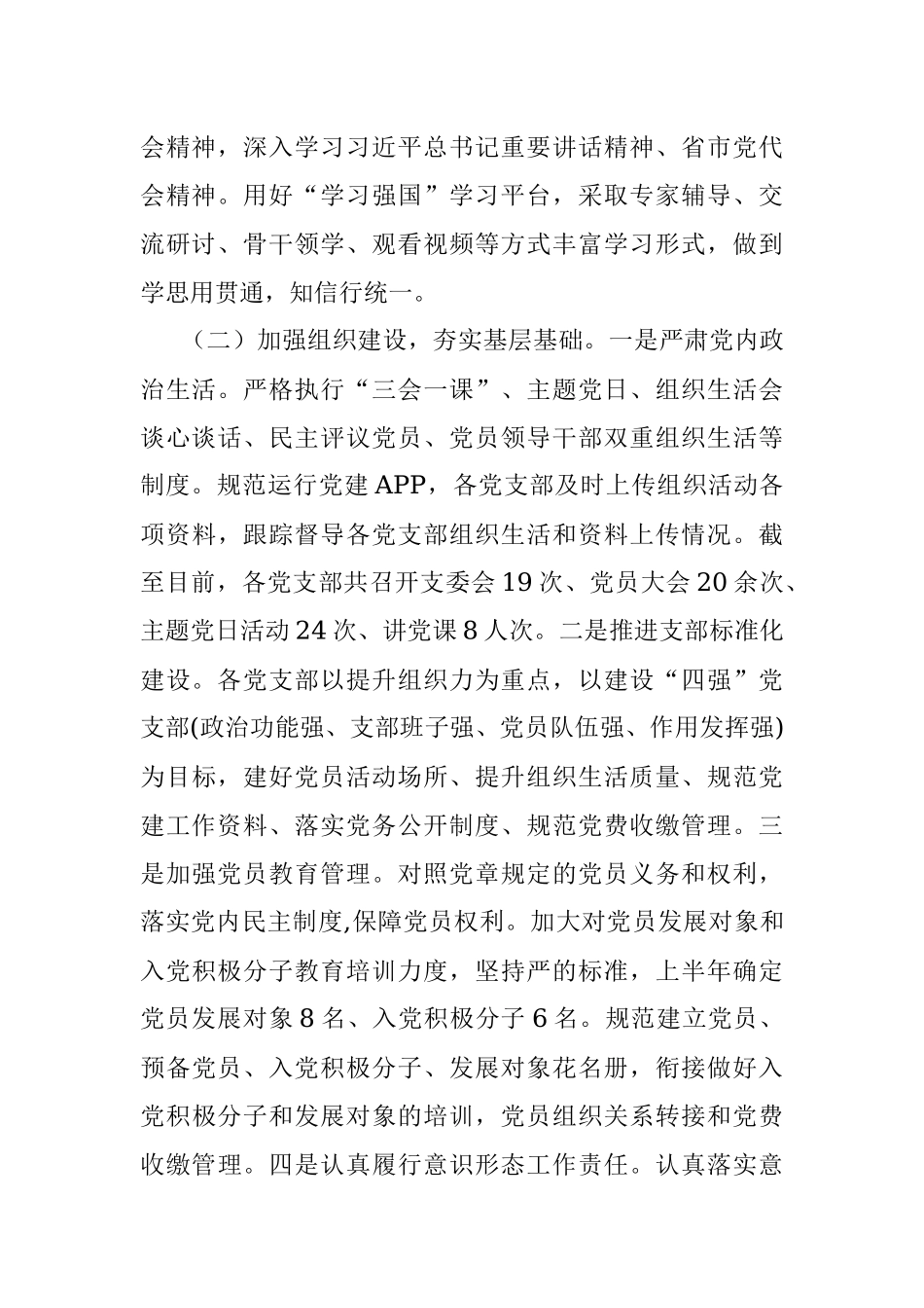 某局2023年上半年党建工作总结及下半年工作计划.docx_第2页