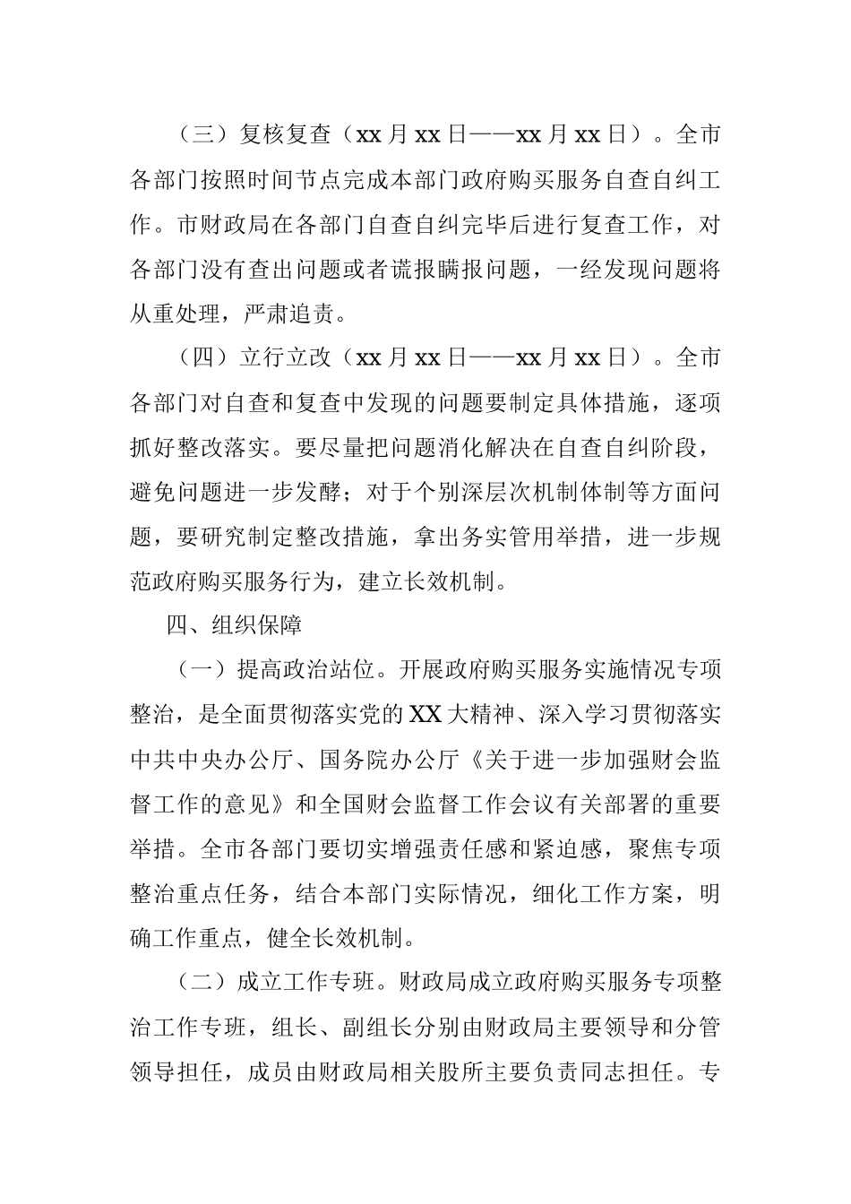 2023年xx市政府购买服务实施情况专项整治工作实施方案.docx_第3页