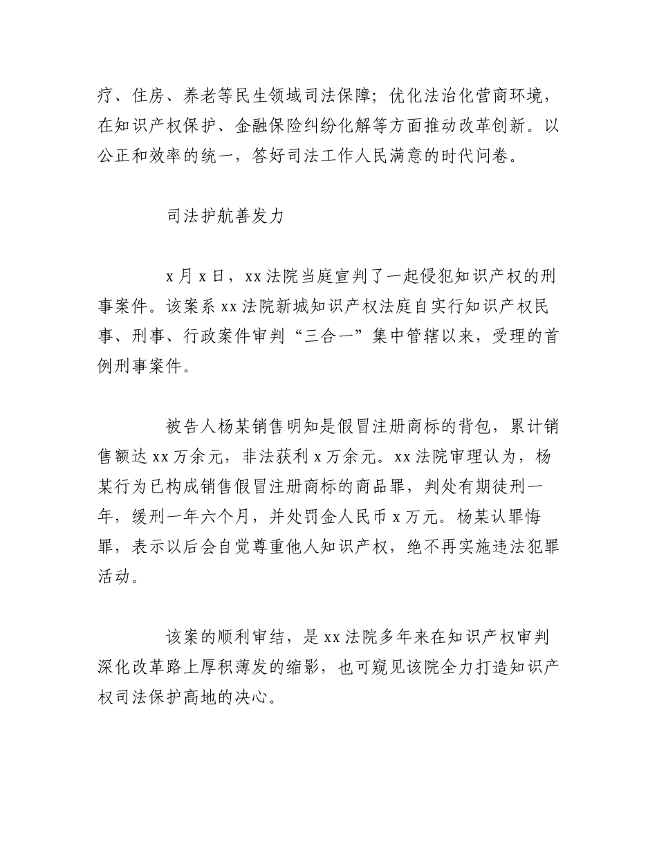 2023年（10篇）法院系统在开展司法服务工作主题材料.docx_第3页