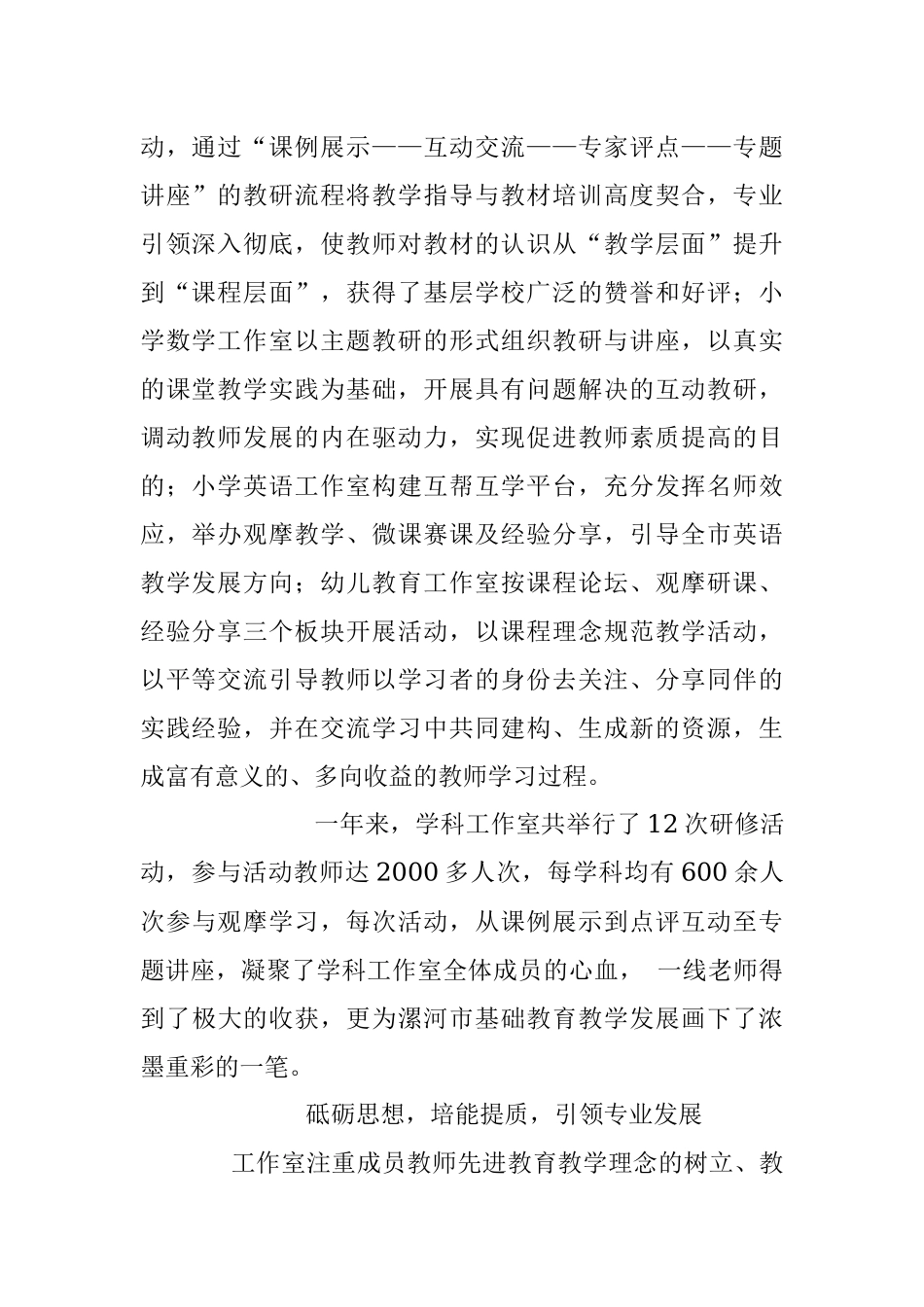 2023年专业引领促发展 凝心聚力丰内涵.docx_第2页