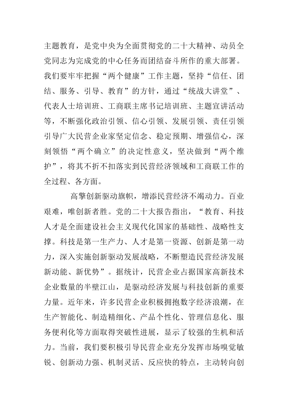 2023年以党的二X大精神为指引 推动民营经济健康高质量发展.docx_第2页