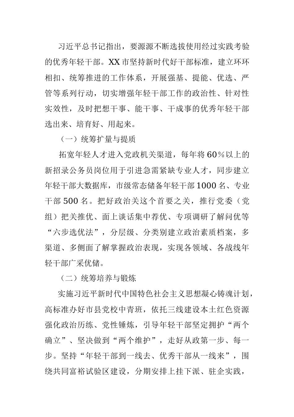 2023年某市年轻干部组织管理工作经验材料.docx_第3页