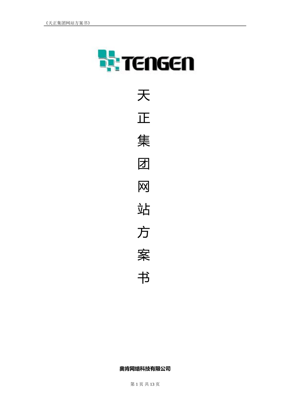 天正集团网站方案书.doc_第1页