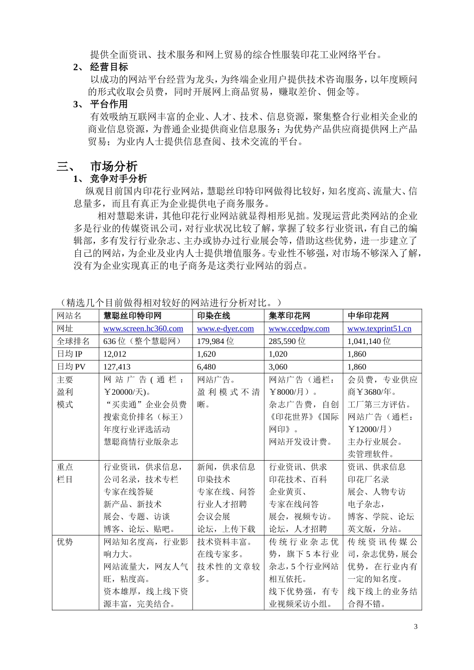 一份完整的行业门户网站策划开发设计营运方案.doc_第3页