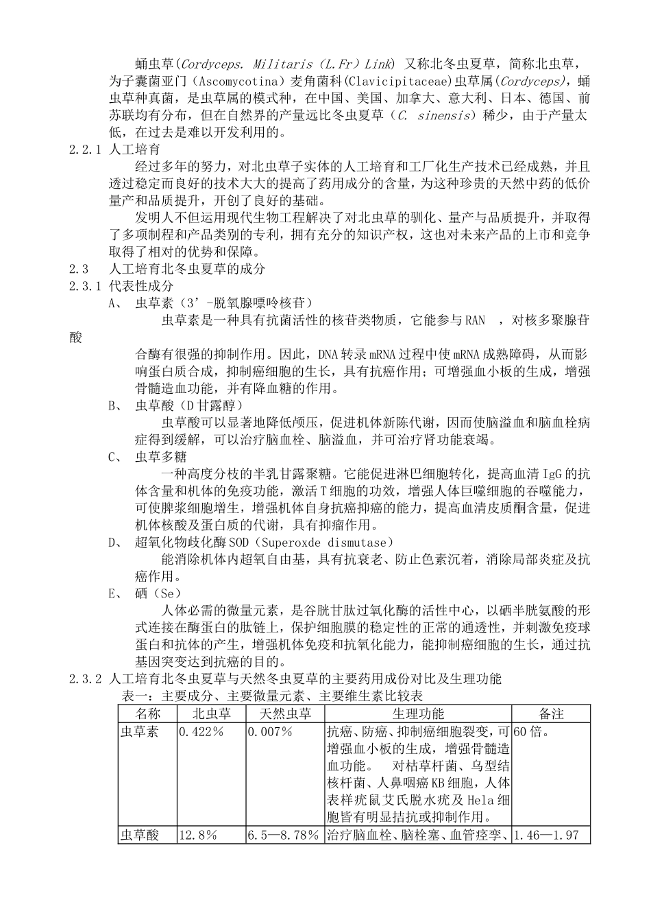 XX公司北虫草子实体量产暨通路销售商业计划书.doc_第3页