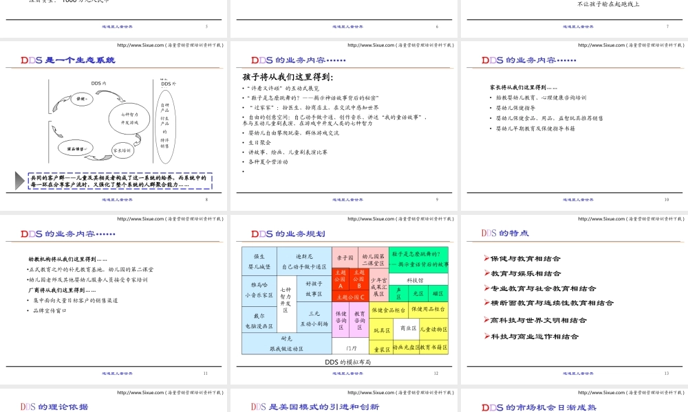 迪迪星儿童世界（DDS）商业计划书.PPT