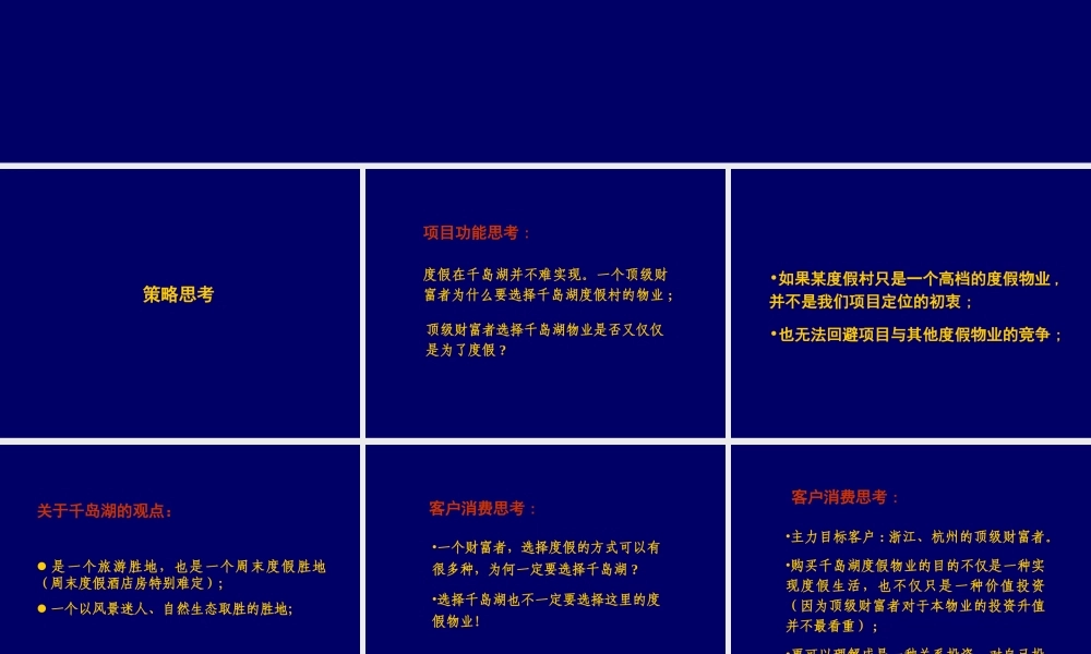 某度假村策略思考及广告执行计划.ppt