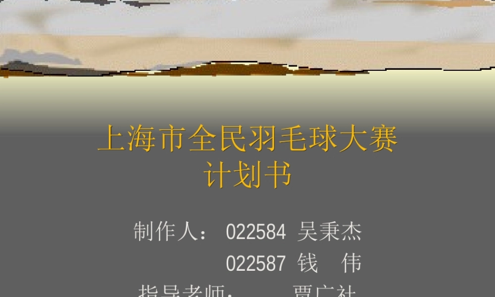 上海市全民羽毛球大赛计划书.ppt