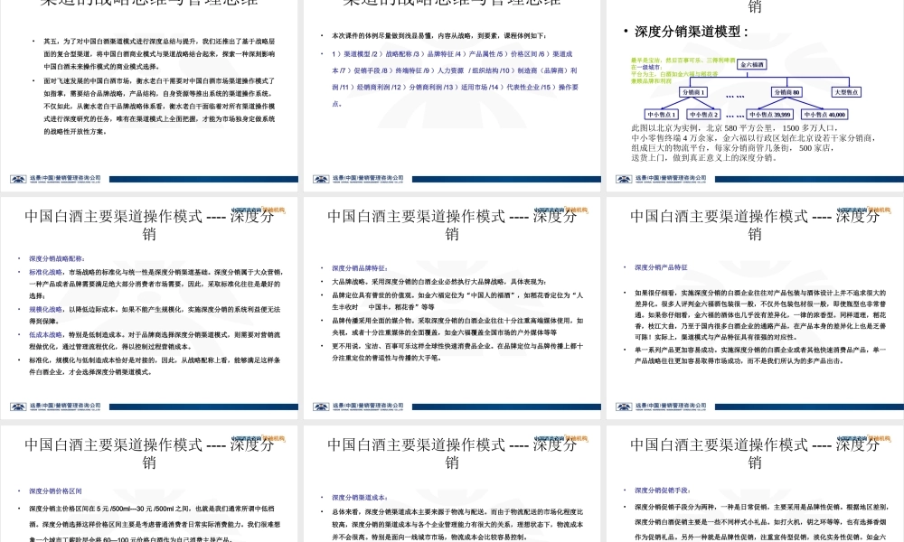 中国白酒渠道操作模式与经销商战略选择(衡水版本).ppt