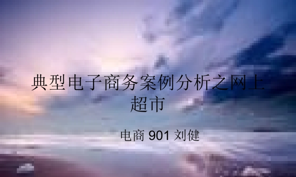 典型电子商务案例分析之网上超市.ppt
