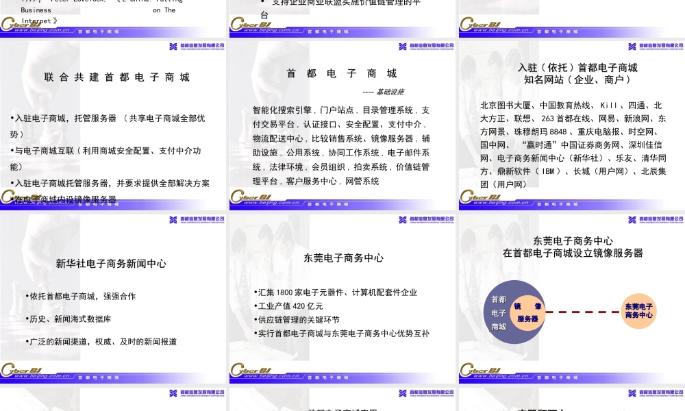 首都电子商务工程主要环节 .ppt