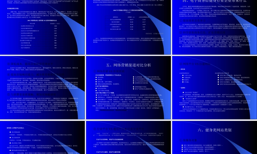 健身行业电子商务可行性研究报告.ppt