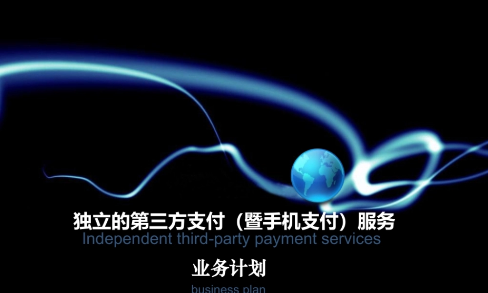 第三方支付商业计划书.ppt