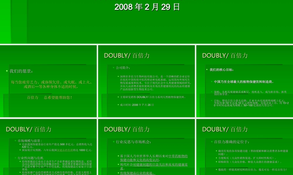 百倍力商业计划书(打印版).ppt