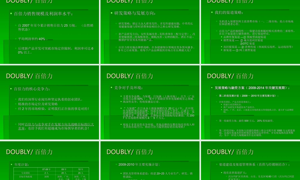 百倍力商业计划书(打印版).ppt