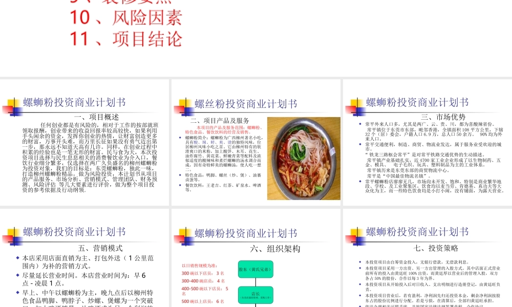 螺蛳粉商业计划书.ppt