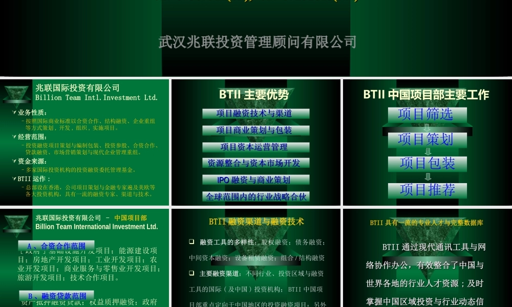 -兆联公司与融资项目策划业务介绍.ppt