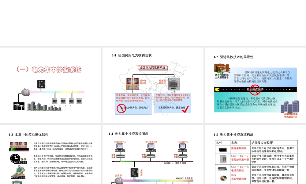低压电力线载波集抄系统.PPT