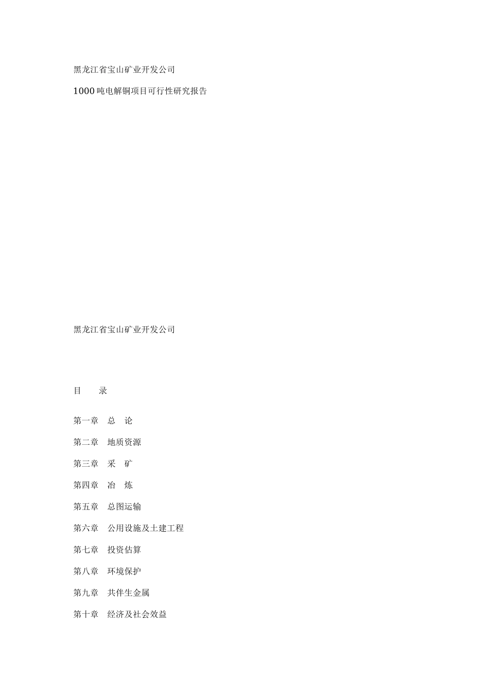 电解铜项目可行性研究报告.doc_第1页