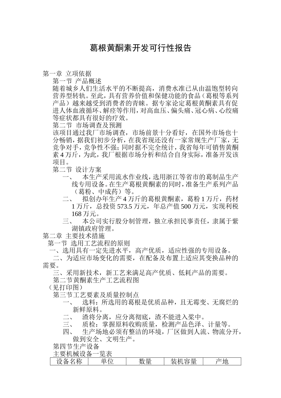 葛根黄酮素开发可行性报告.doc_第1页