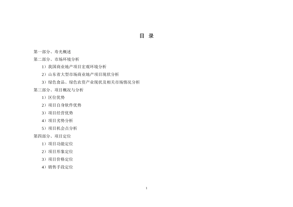 寿光幸福路物流项目可行性报告.doc_第1页