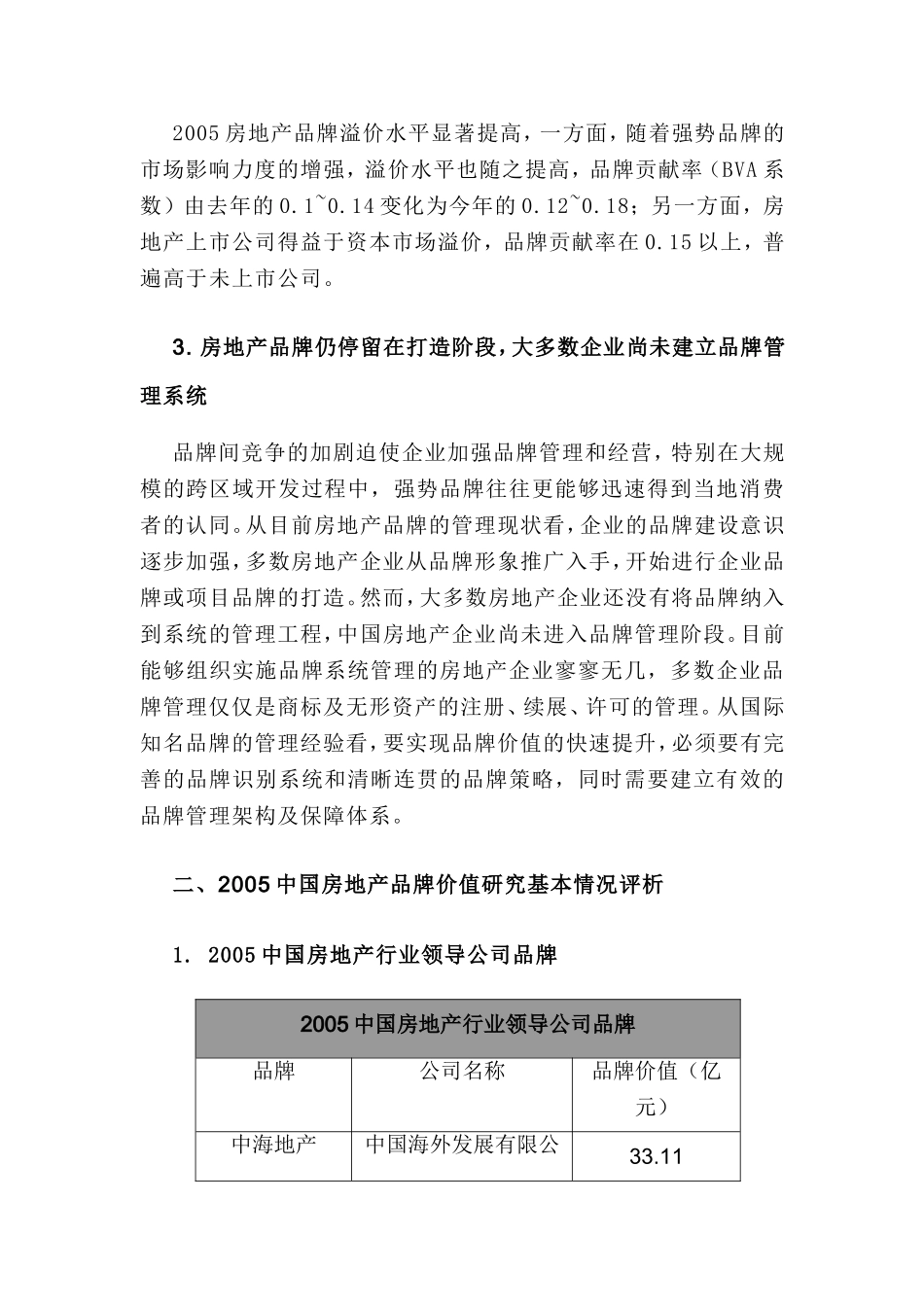 2005中国房地产品牌价值TOP10研究报告.doc_第3页