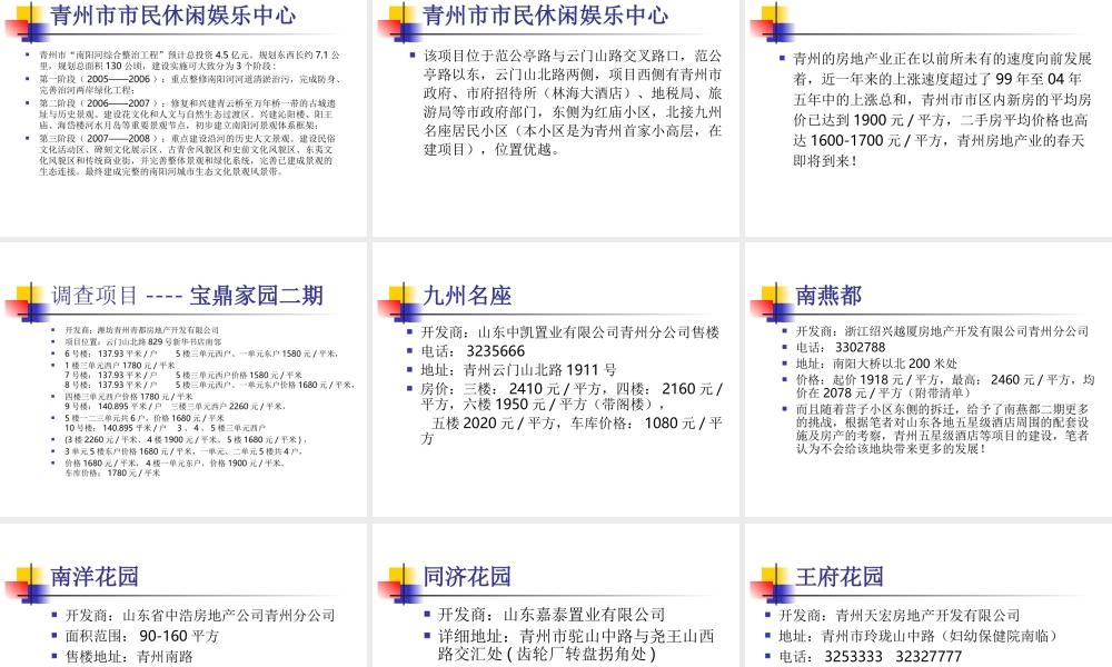 XX市区房地产调查报告.ppt