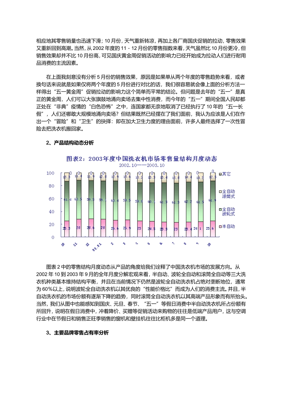 2003年度中国洗衣机市场零售监测分析报告概论.doc_第3页