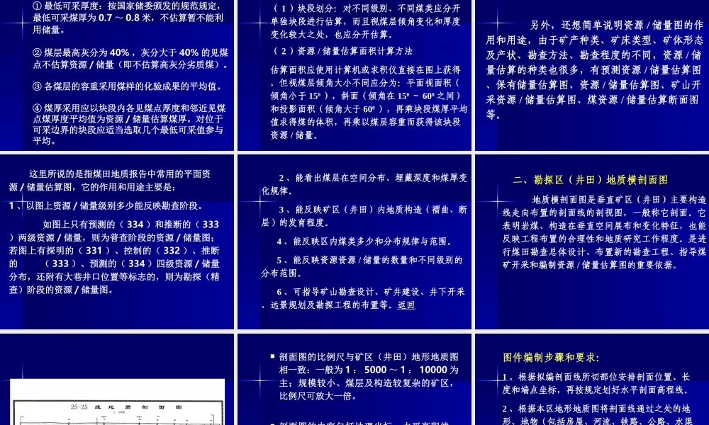 煤炭矿产大中型矿山资源潜力调查报告附图编制要求.ppt