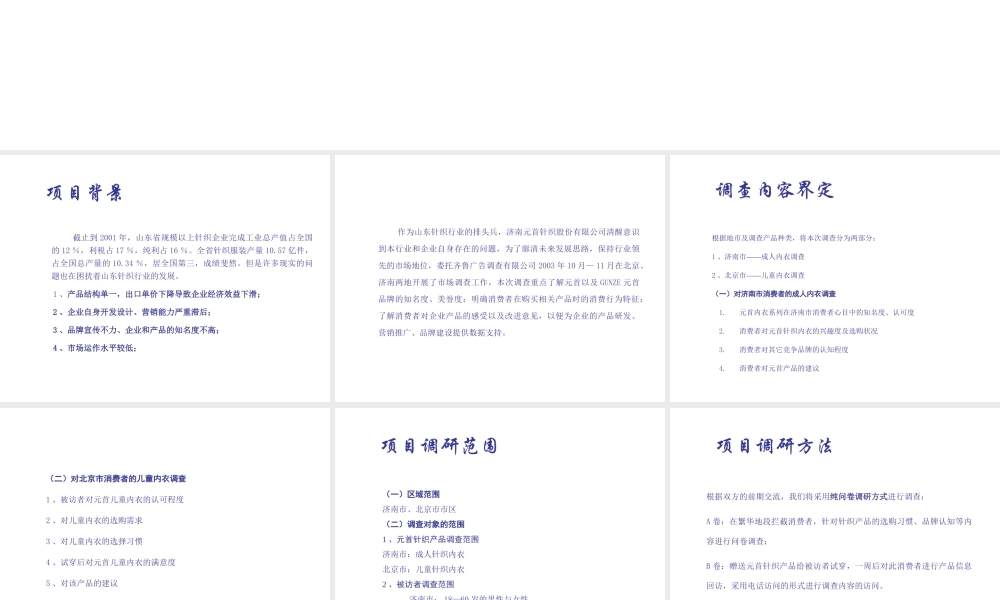 xx针织有限责任公司市场调查报告.ppt