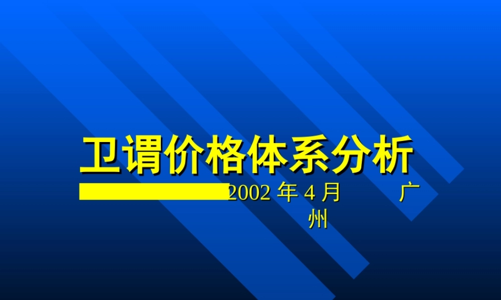 卫谓价格体系分析.ppt