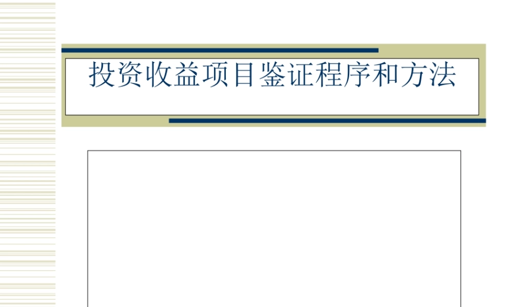 投资收益项目鉴证程序和方法.ppt