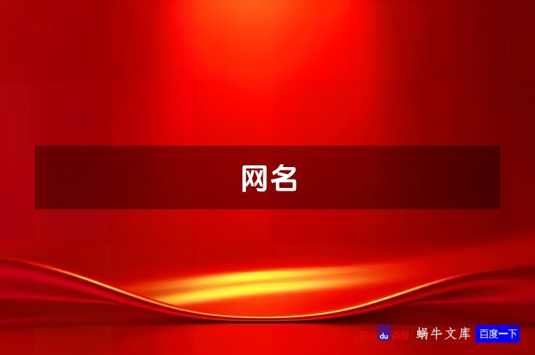 网名