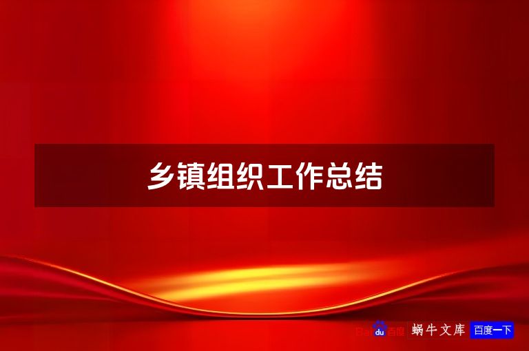 乡镇组织工作总结