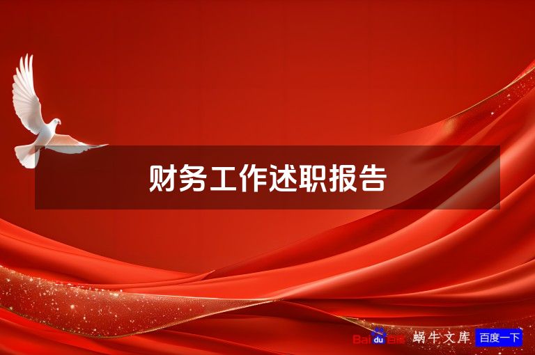 财务工作述职报告