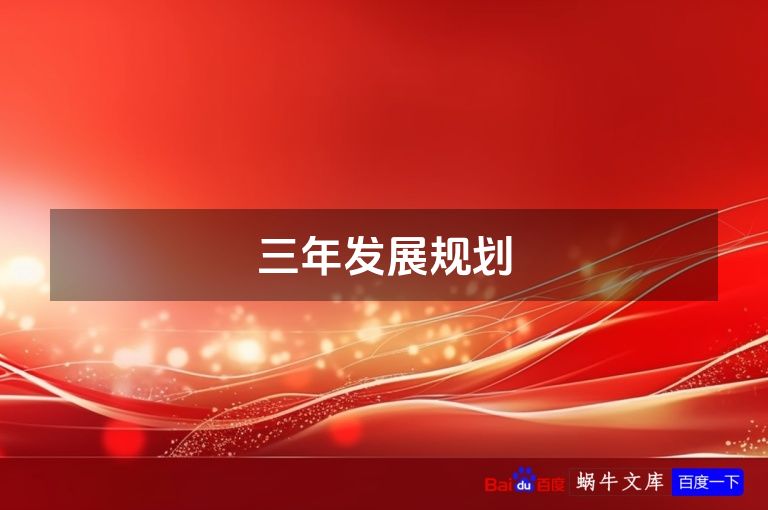 三年发展规划