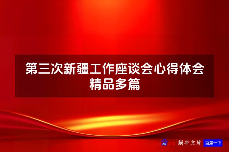 第三次新疆工作座谈会心得体会精品多篇