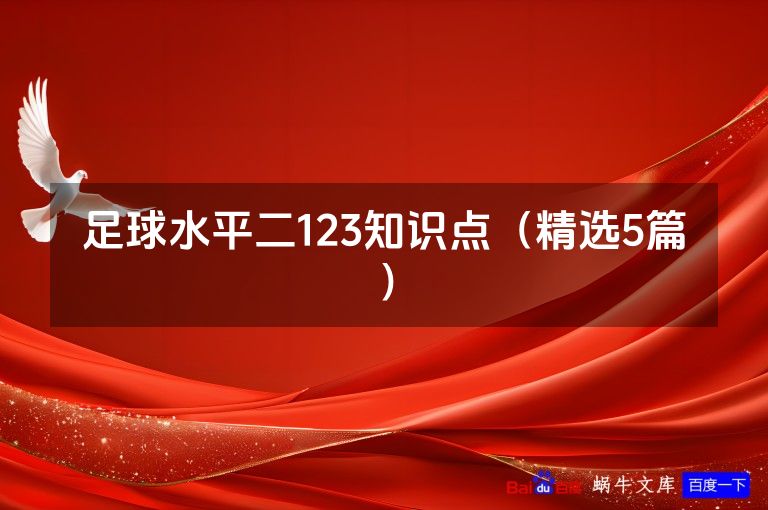 足球水平二123知识点（精选5篇）