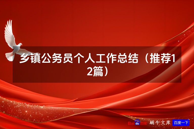 乡镇公务员个人工作总结（推荐12篇）