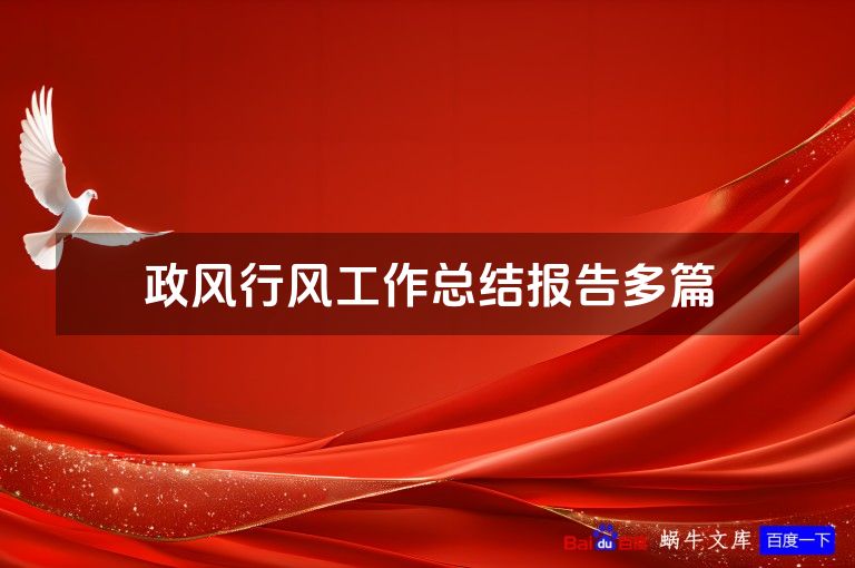 政风行风工作总结报告多篇