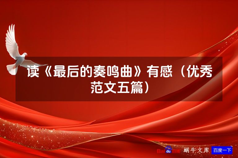 读《最后的奏鸣曲》有感（优秀范文五篇）