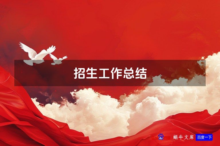 招生工作总结