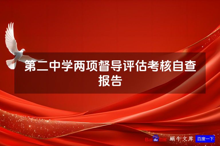 第二中学两项督导评估考核自查报告