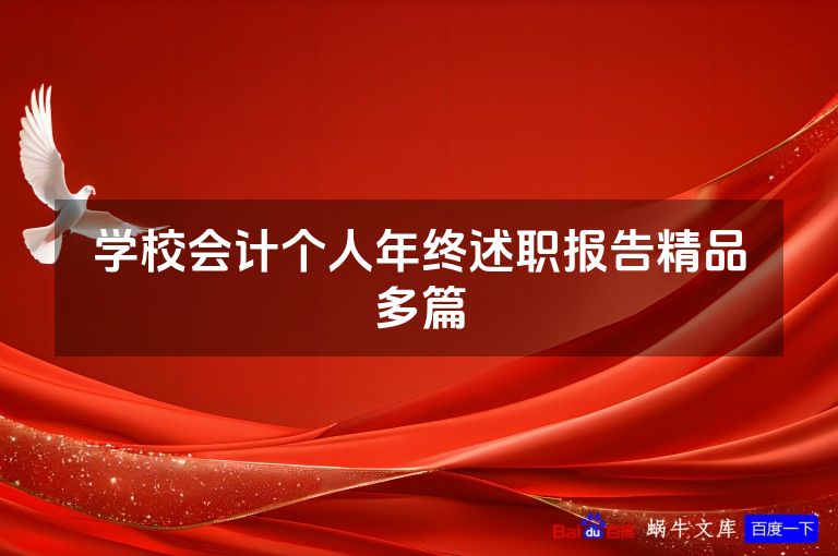 学校会计个人年终述职报告精品多篇