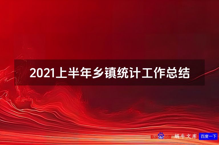 2021上半年乡镇统计工作总结