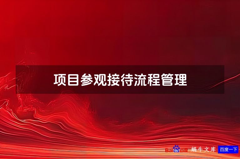 项目参观接待流程管理
