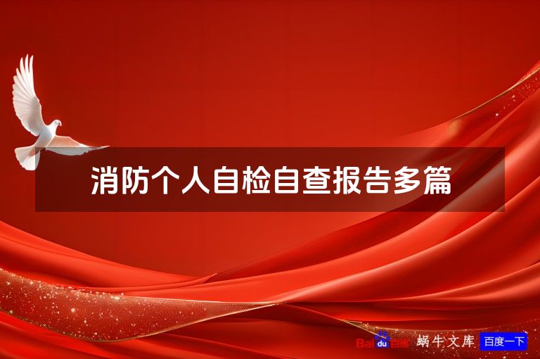 消防个人自检自查报告多篇